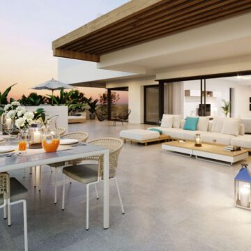 LIF3 Estepona town 3 bedroom bright corner apartment with large wrap around terrace, city town and sea views Picture 3