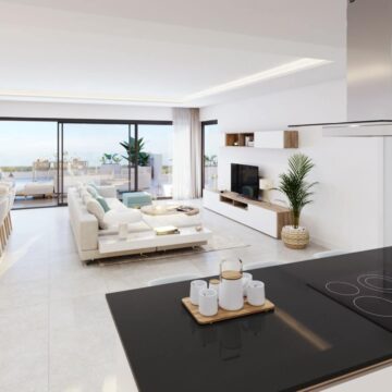 LIF3 Estepona town 3 bedroom bright corner apartment with large wrap around terrace, city town and sea views Picture 5