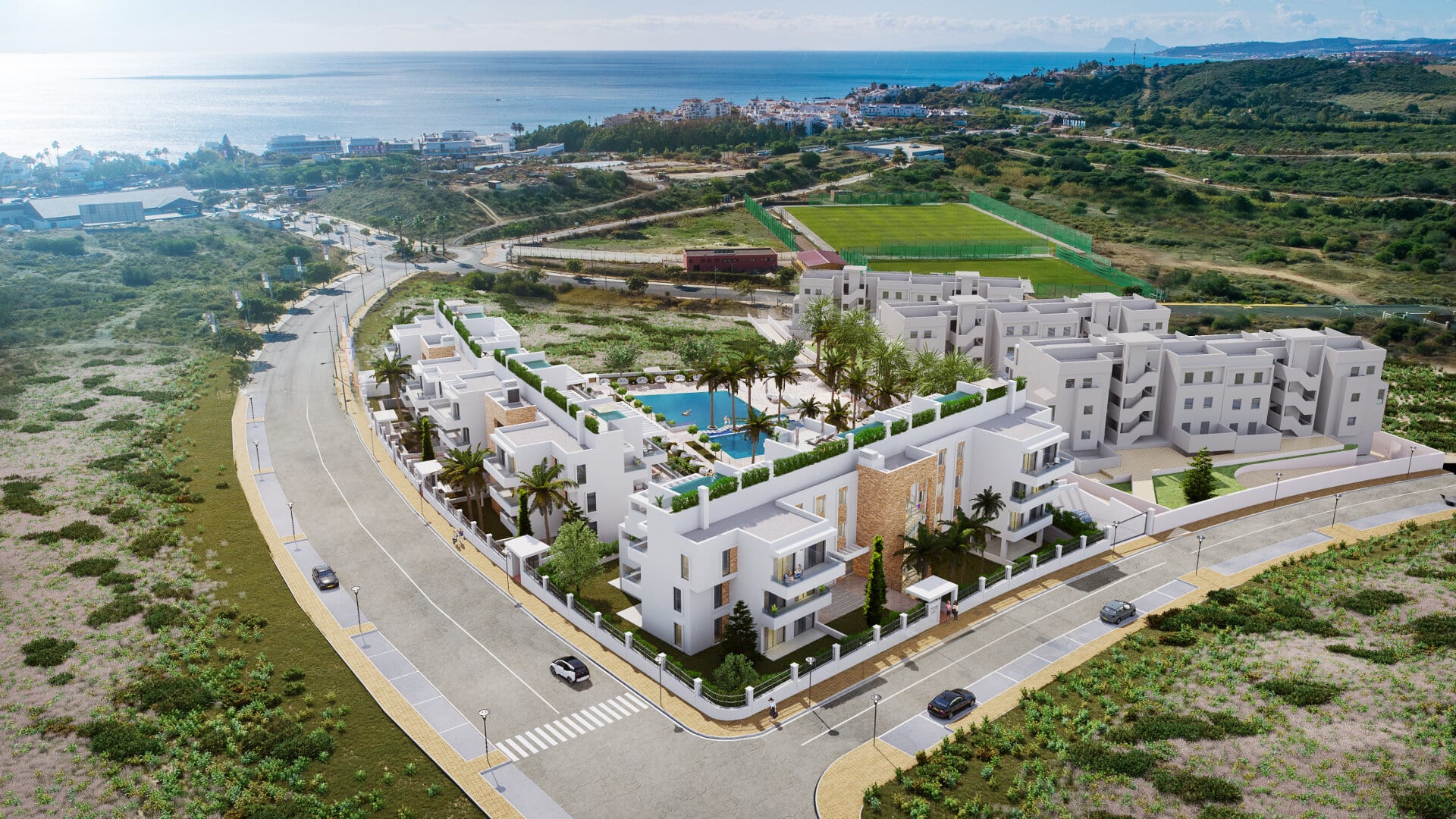 Costafiore Gardens luxury apartments and penthouses at 500 metres from the beach in Estepona