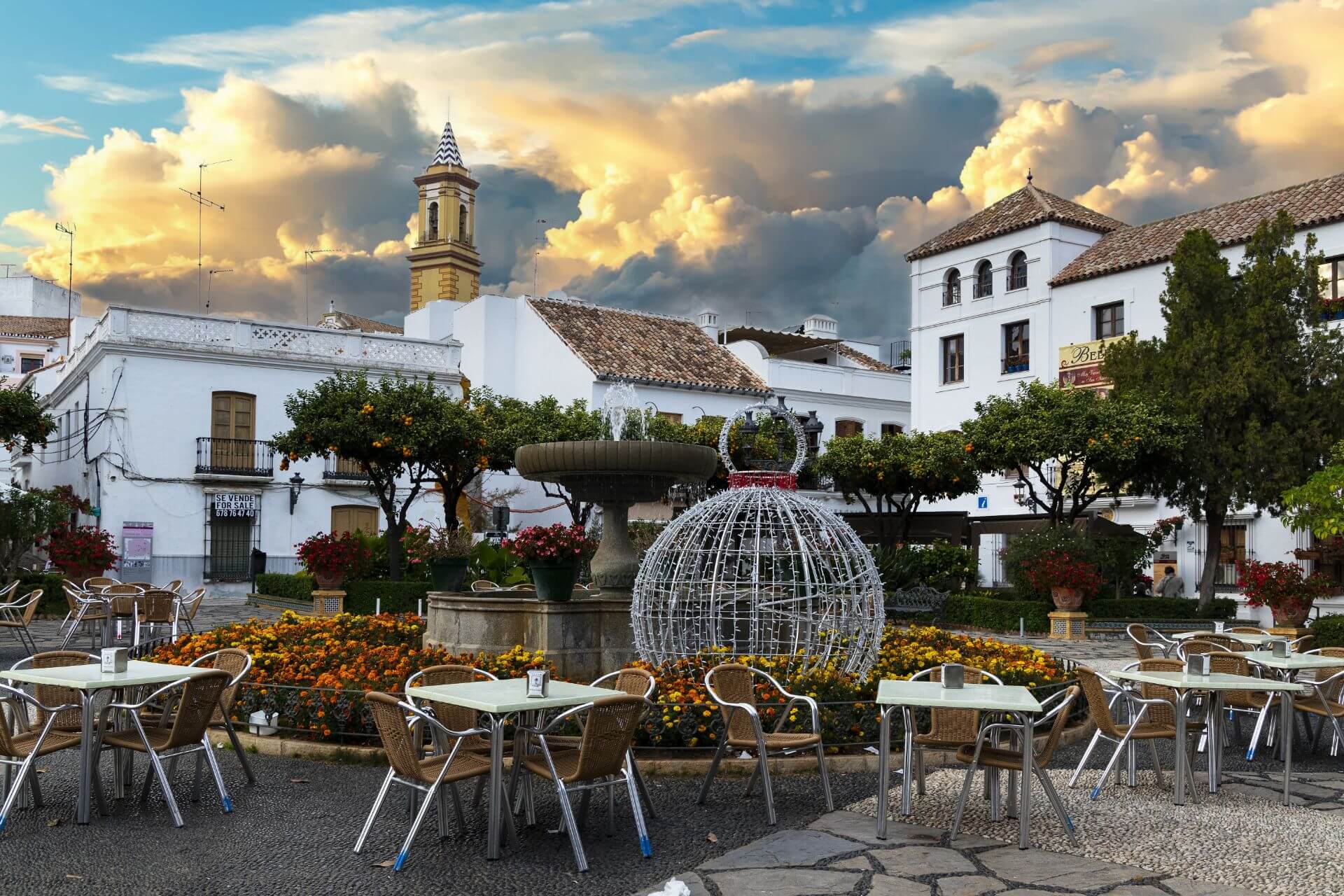 Plaza de las Flores in Estepona, Andalusia, Spain