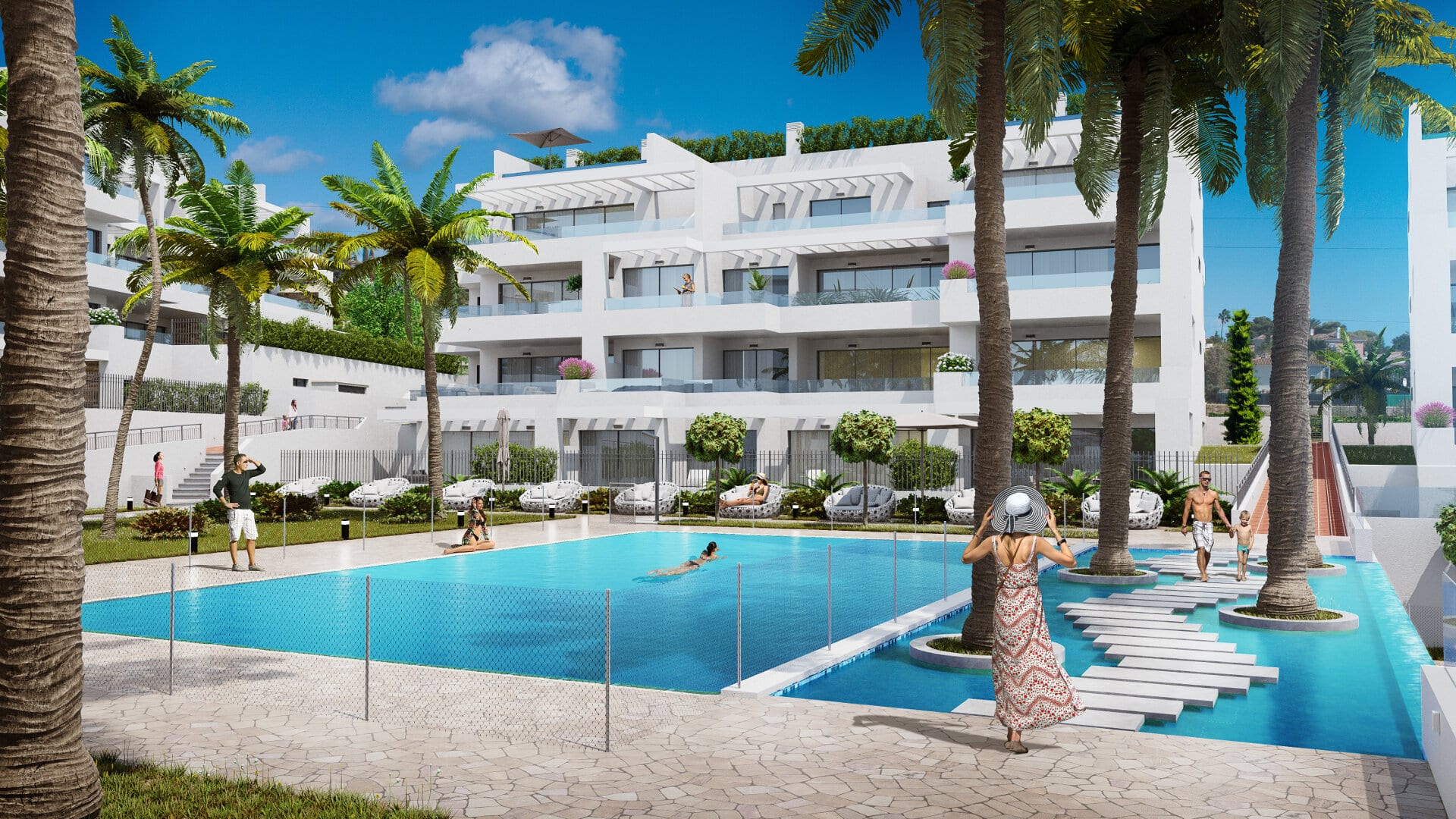 Costafiore Gardens Estepona 2 bedroom apartment with large terrace walking distance to the beach!