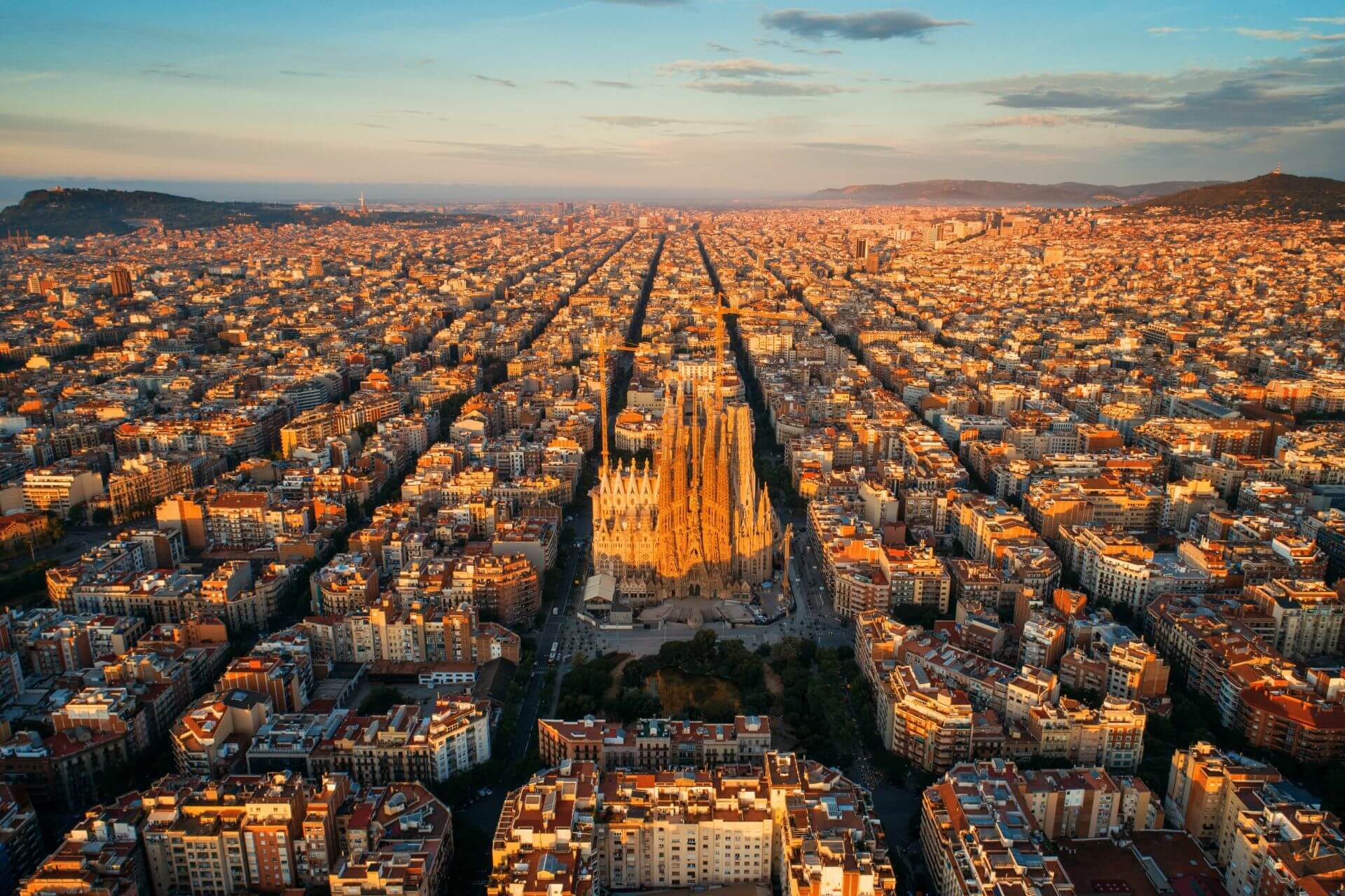 Sagrada Familia aerial view