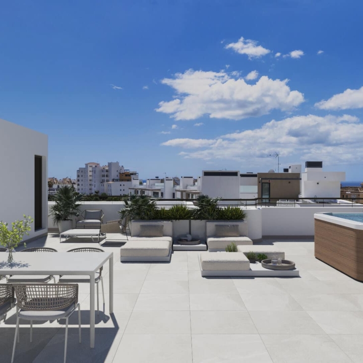 Three Bedroom Penthouse in South Place Estepona with Large Terrace and Nice Open Views to Town and The Sea Picture