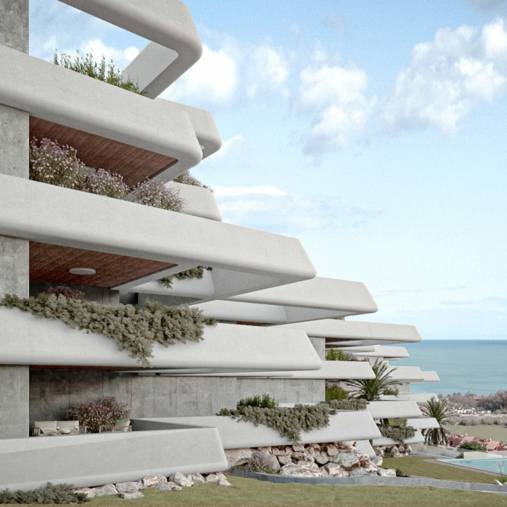 AURUM Apartments and Penthouses, a contemporary architectural style in a magnificent location facing the Mediterranean by anyone desired. Picture