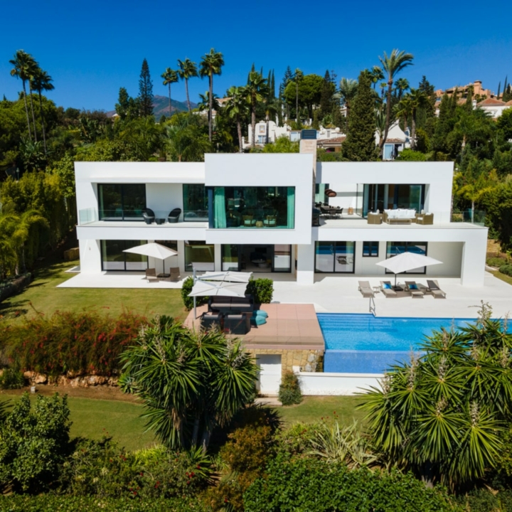 Elegant Modern Villa with Own Tennis Court and boasting Breathtaking Sea and Mountain Views near Prime Golf Courses in La Cerquilla, Nueva Andalucia Picture
