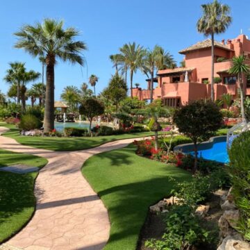 Luxury Beachfront ground floor Apartment with garden in Torre Bermeja on The new Golden Mile Estepona Picture 0