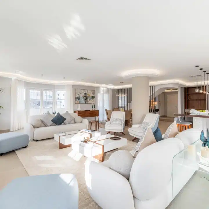 Luxury duplex penthouse offering panoramic views of the Mediterranean sea in Nueva Andalucia, Marbella Picture