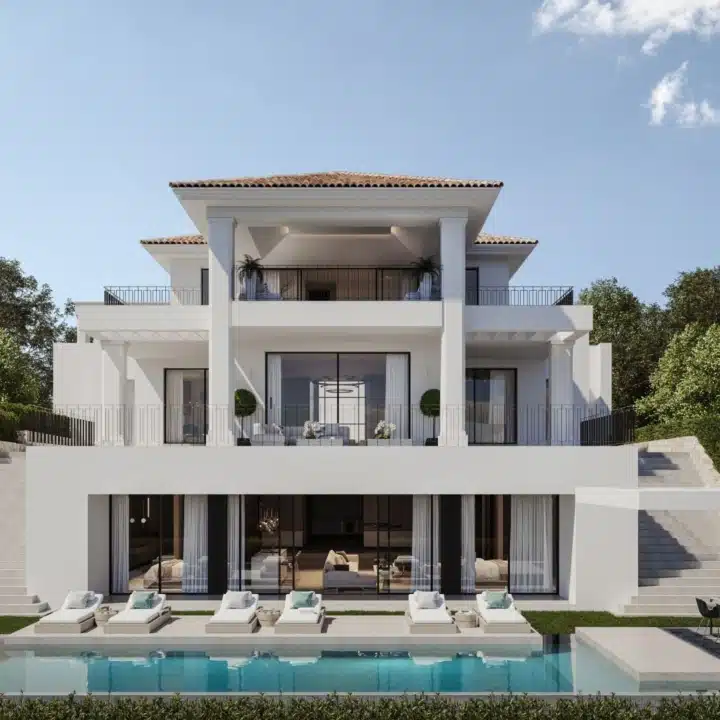 Brand new villa with panoramic views in the prestigious El Herrojo Alto, Benahavis Picture