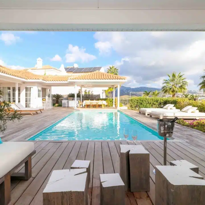 Charming villa with sweeping mountain views in the serene residential enclave of La Alqueria, Benahavís Picture