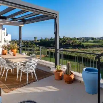 Frontline golf 3-bedroom penthouse with stunning views in Los Robles de Los Arqueros, Benahavis Picture 0