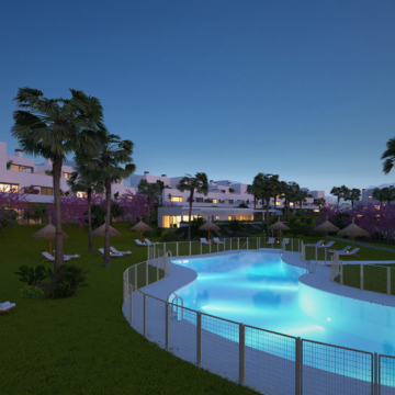 Bright Top-Floor 4-Bedroom Apartment with Sea Views and an Exceptional L-Shaped Terrace in Acqua Gardens Estepona Picture 17
