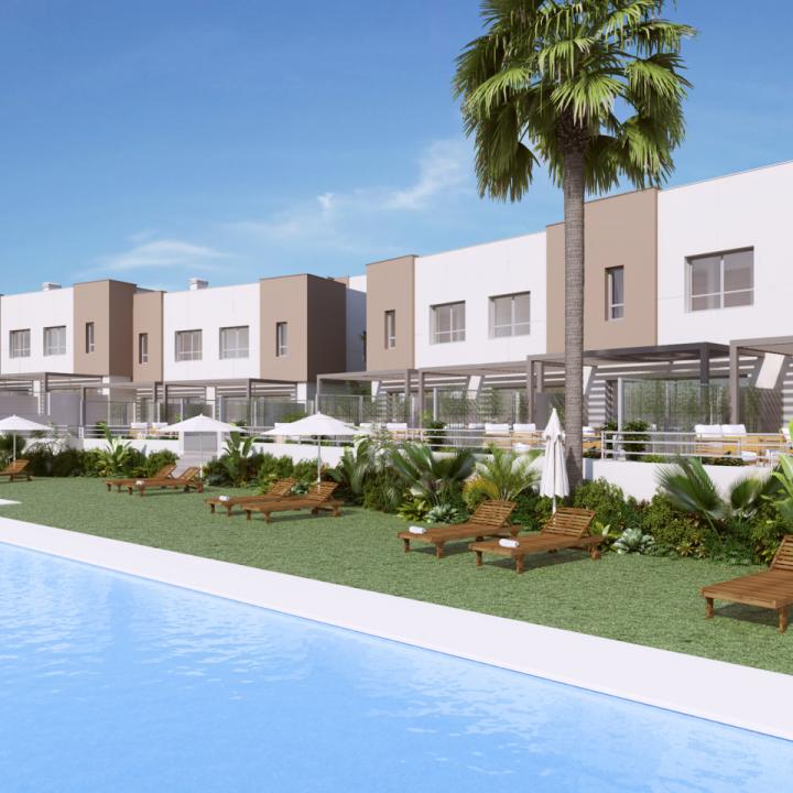 Green Golf, modern townhouses, golf frontline in Estepona Picture