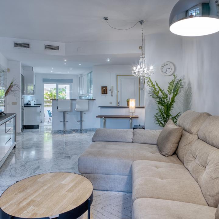 Fully renovated two bedroom, ground floor apartment in the well-known and gated community Marbella Real Picture 13