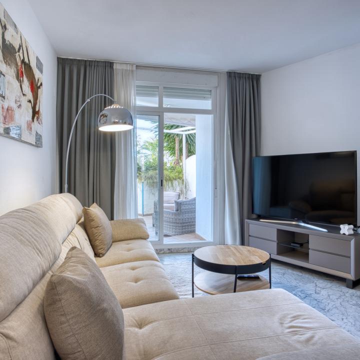 Fully renovated two bedroom, ground floor apartment in the well-known and gated community Marbella Real Picture 36