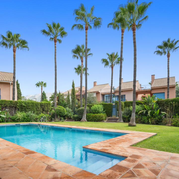 Bright and spacious, five bedroom townhouse located in Sun Golf, Nueva Andalucia with private garden Picture